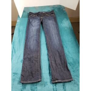 American Eagle Jeans Sz 2 Womens Blue Stretch Pants Ladies Mid Rise Straight